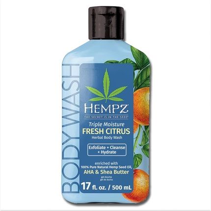 Hempz Triple Moisture Body Wash Grapefruit & Peach Hydrating For Sensitive Skin