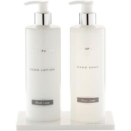 Ted Sparks Fresh Linen Glycerine Hand Soap And Hand Lotion Gift Set