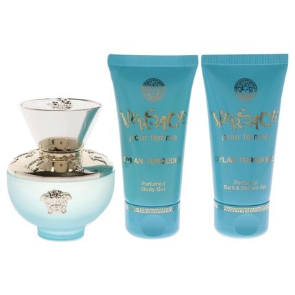 Versace Dylan Turquoise 1.7Oz Edt Spray And 1.7Oz Perfumed Body Gel
