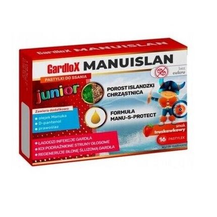 Gardlox Manuislan Junior 16 Lozenges For Children