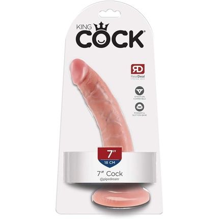 King Cock, Pipedream 7 Inch Dildo With Suction Cup Skin Color 20Cm Length Pd550221