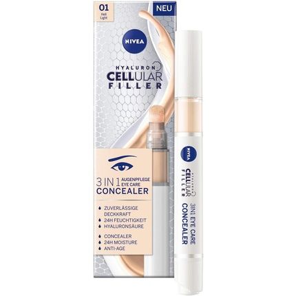 Nivea Hyaluron Cellular Filler 3-In-1 Eye Care Concealer Light 4Ml