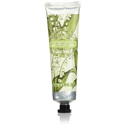 كريم الجسم الفاخر بزهرة زنبق الوادي من Aaa غني بزبدة الشيا 130 مل 4.4 أونصة سائلة