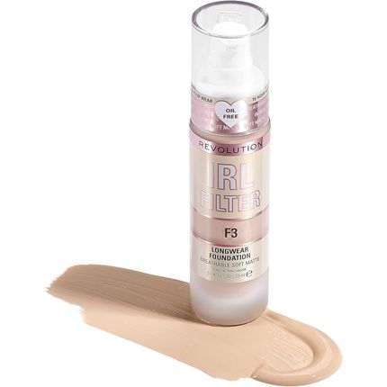 Makeup Revolution Irl Filter Longwear Foundation Medium To Full Coverage Matte Finish 16 Hour Wear F3 23Ml - Image 3