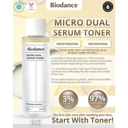 Biodanc Micro Dual Serum Toner 150Ml - Two-Phase Facial Toner - Image 3