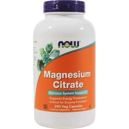 Now Magnesium Citrate 400Mg 240 Veg Capsules