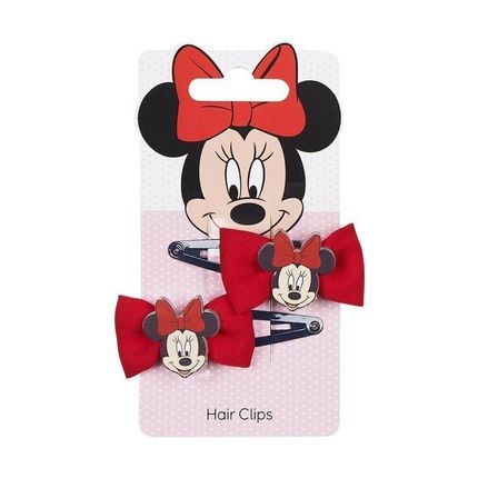 Minnie Mouse Red Bow Hair Clips