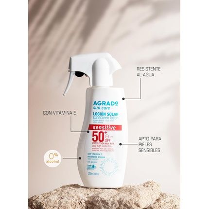 Agrado Sensitive Sunscreen Spf 50+ Waterproof 250Ml - Image 3