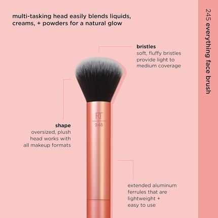 Real Techniques Everything Face Makeup Brush For Flawless Finish Streak Free - Image 3