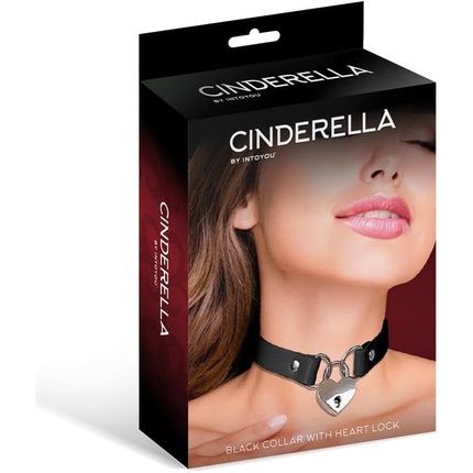 Cinderella Necklace With Heart Lock Vegan Leather One Size - Image 3