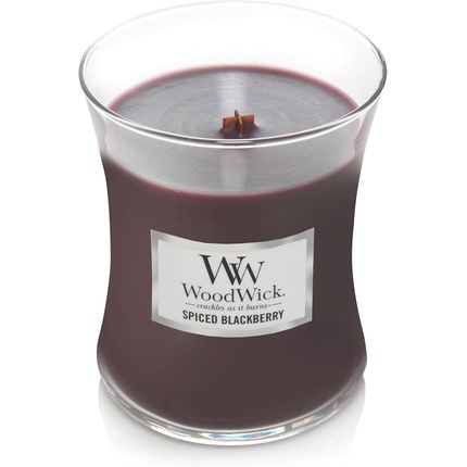 Woodwick Medium Hourglass Scented Candle Spiced Blackberry With Crackling - Image 3