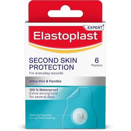 Elastoplast Second Skin Protection Plasters 6 Pieces Hydrocolloid Waterproof