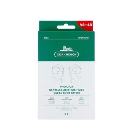 Vt Cosmetics Pro Cica Centella Asiatica Tiger Clear Eczema Patches 66 Pieces