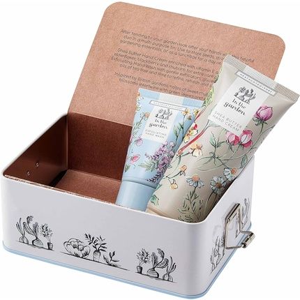 Heathcote & Ivory In The Garden Hand Care Tin 100Ml Hand Cream 50Ml Exfoliating Hand Wash