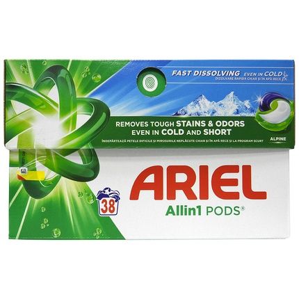 Ariel Detergent Capsule 38 Pieces Pods Allin1 Alpine