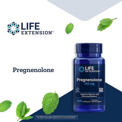 Life Extension Pregnenolone 100Mg Hormone Balance Memory & Cognition Support Supplement 100 Capsules - Image 3