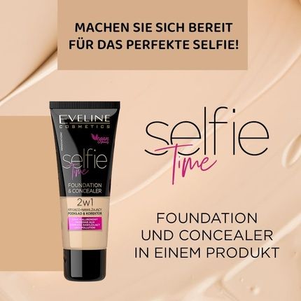 Eveline Cosmetics Selfie Time Covering And Moisturizing Foundation And Concealer
