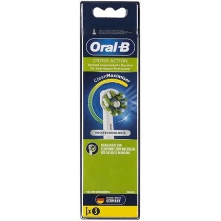 Oral-B Pro Crossaction Replacement Heads Pack Of 3 Suitable For Mailboxes White 3 Count