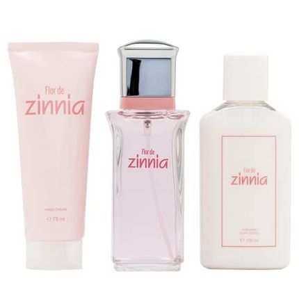 Zinnia Flor De Zinnia Gift Set For Women Edt 100Ml + Body Lotion 100Ml + Hand Cream 75Ml