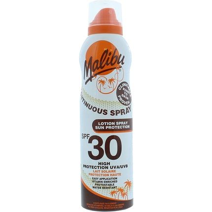 Malibu Sun Spf 30 Continuous Lotion Spray Sunscreen With Vitamins 175Ml