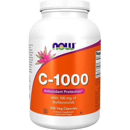 Now Supplements Vitamin C-1,000 With Bioflavonoids Antioxidant Protection 500 Veg Capsules