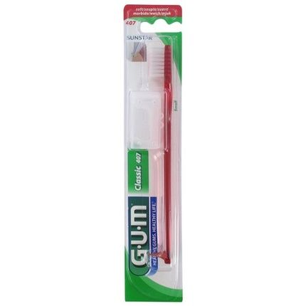 Gum Classic Toothbrush 407 Dome Cut Medium Bristles