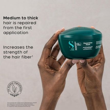 Alfaparf Milano Semi Di Lino Reconstruction Reparative Mask Color Safe Deep Conditioning Hair Mask For Medium To Thick Hair 6.88 Oz - Image 3