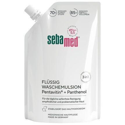 Sebamed Liquid Washing Emulsion Refill Bag 400Ml For Sensitive Skin