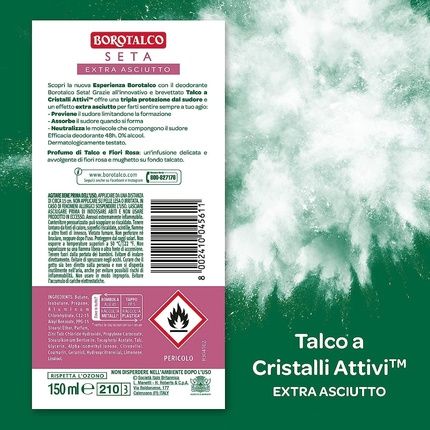 Borotalco Seta Spray Deodorant Talk And Pink Flowers Scent 150Ml - Pack Of 12