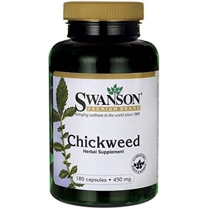 Swanson Chickweed Herb Stellaria Media Herbal Supplement 450Mg 180 Capsules