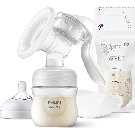 Manual Breast Pump With Natural Motion Technology, Includes 125Ml Natural Bottle And