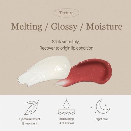 Mixsoon Vegan Melting Lip Balm Dry Rose Glossy Lip Balm - Image 3