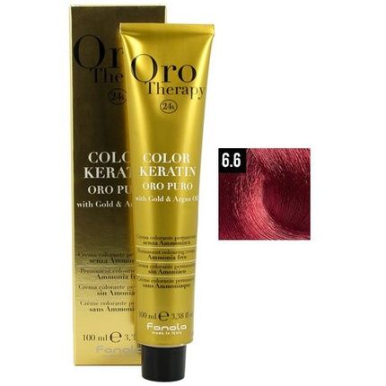 Fanola Oro Therapy Color Keratin 6.6 Dark Blonde Red 100Ml