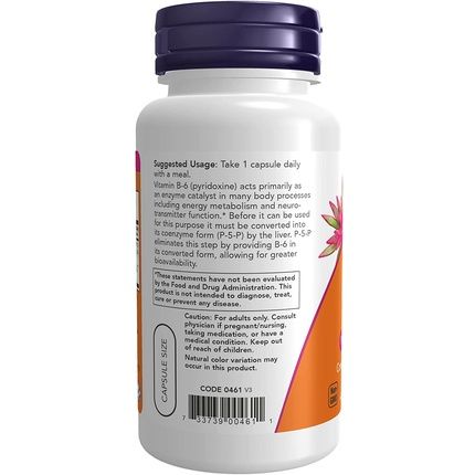 Now P-5-P 50Mg With Coenzyme B-6 And Mg Bisglycinate 90 Veg Capsules - Image 3