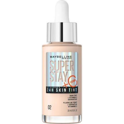 Maybelline Super Stay 24H Skin Tint Illuminating Foundation With Vitamin C 02 30Ml