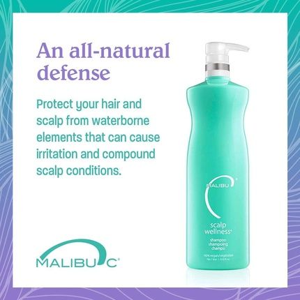Malibu C Scalp Wellness Shampoo Soothing Moisturizing Dry Scalp With Spearmint Oil 33.8 Fl Oz - Image 3