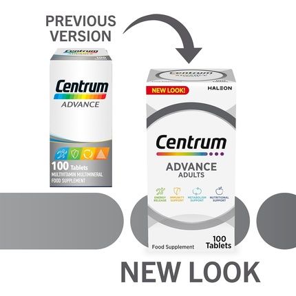 Centrum Advance Multivitamin Tablets For Men And Women With 24 Essential Nutrients 100Ct