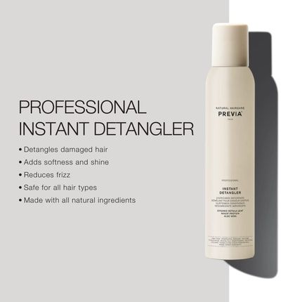 Previa Instant Detangler Professional Detangling Cream For Frizzy Hair 6.76 Oz