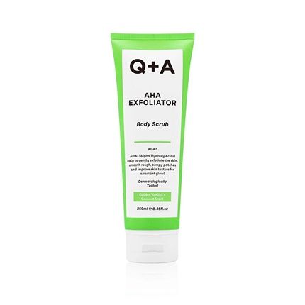 Q+A Aha Exfoliator Body Scrub For Rejuvenating Body Care 250Ml