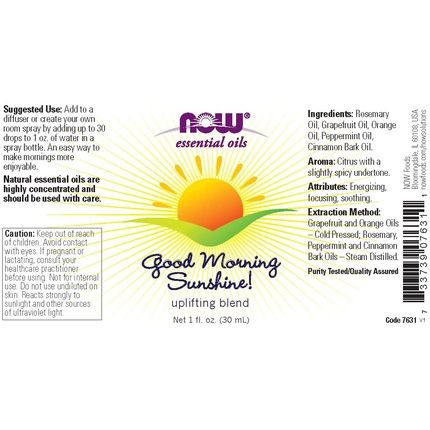 Now Foods Good Morning Sunshine Uplifting Essential Oil Blend