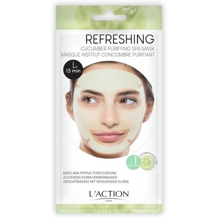 L'Action Paris Cucumber Purifying Spa Mask Sheet Mask Balances And Purifies