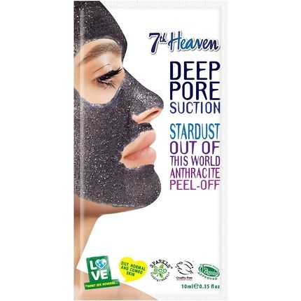 Stardust Anthracite Peel-Off Charcoal Black Clay Mask By 7Th Heaven 10Ml
