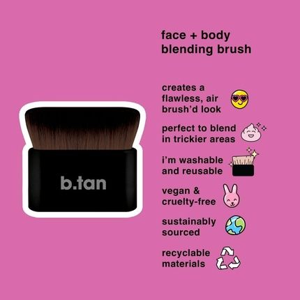 B.Tan Face & Body Blending Brush Air Brush'D Self Tanning Applicator Kabuki Brush For Makeup Lotion