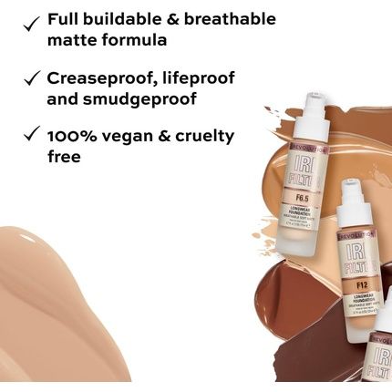 Revolution Beauty London Irl Filter Longwear Foundation Medium To Full Coverage Matte Finish 16 Hour Wear F2 Fair Light Skin Tones 23Ml