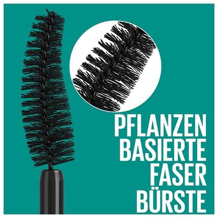 Maybelline New York Green Edition Mega Mascara For Volume And Length With Natural Vegan Formula - No.01 Black 9Ml