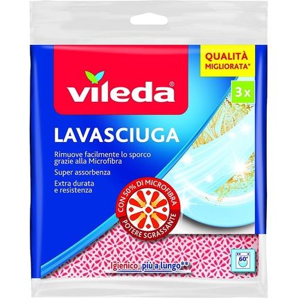 Vileda Pack Of 3 Dry Towels