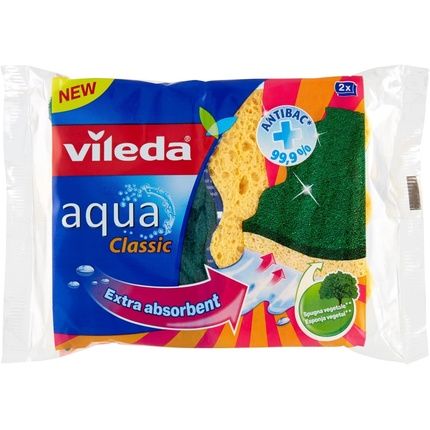 Vileda Aqua Classic Sponge Extra Absorbent [Pack 3