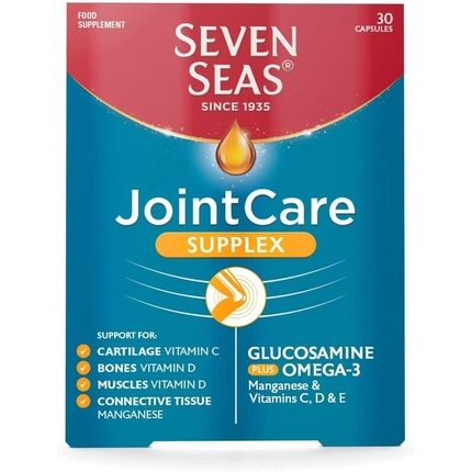 Seven Seas Jointcare Supplements Supplex High Strength Capsules With Glucosamine Omega-3 Epa Dha Vitamin D C Manganese Zinc 30 Count