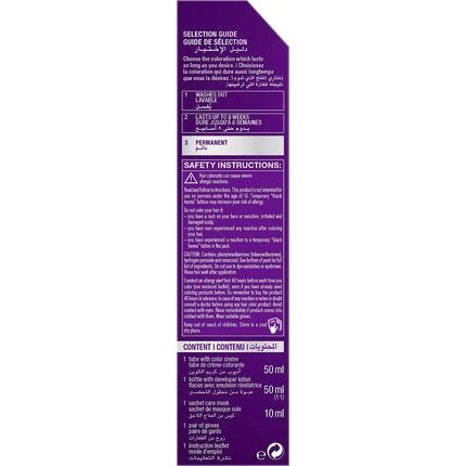 Schwarzkopf Palette Intensive Permanent Colour Cream Hair Colour 1-0 Black 100Ml - Image 3