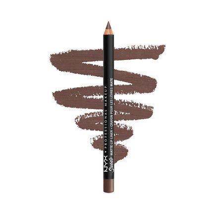 Nyx Professional Makeup Suede Matte Lip Liner Vegan Formula Brooklyn Thorn Deep Brown
